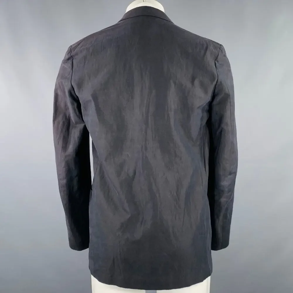 PAUL SMITH Size 38 Black Cotton Blend Single Breasted Sport Coat